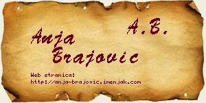 Anja Brajović vizit kartica